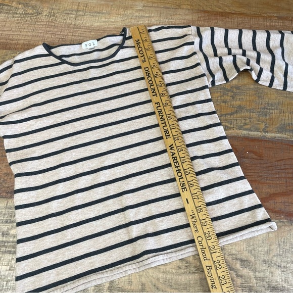 POL Pullover size small Cream stripe Top  Oversized comfort - Picture 7 of 9